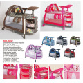 Fabricante NOVO Safety Baby Playpen Double Layer com colchão Canopy com brinquedos 3 Layer Storage Prateleira